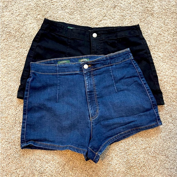 wild fable Pants - Black/Dark Wash High Waisted wild fable Shorts 14/32